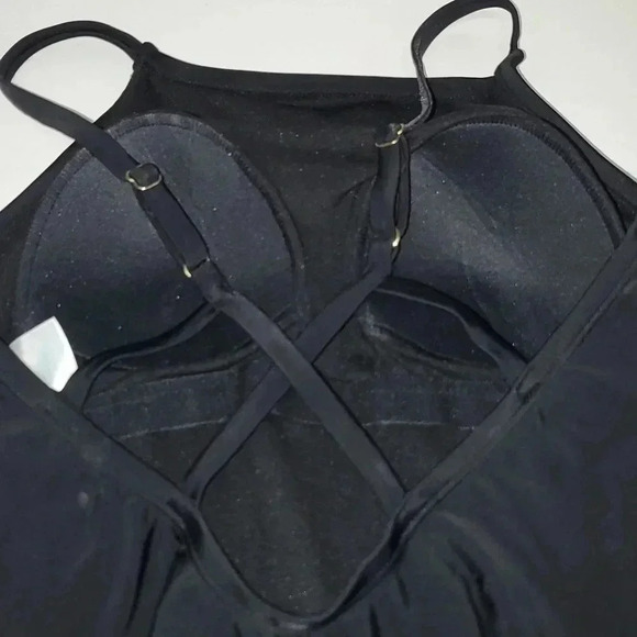 Kona Sol Black High Neck Full Coverage One Piece Swimsuit Womens Size M - Picture 12 of 12